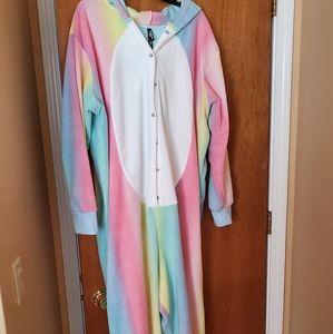 Rainbow unicorn onesie